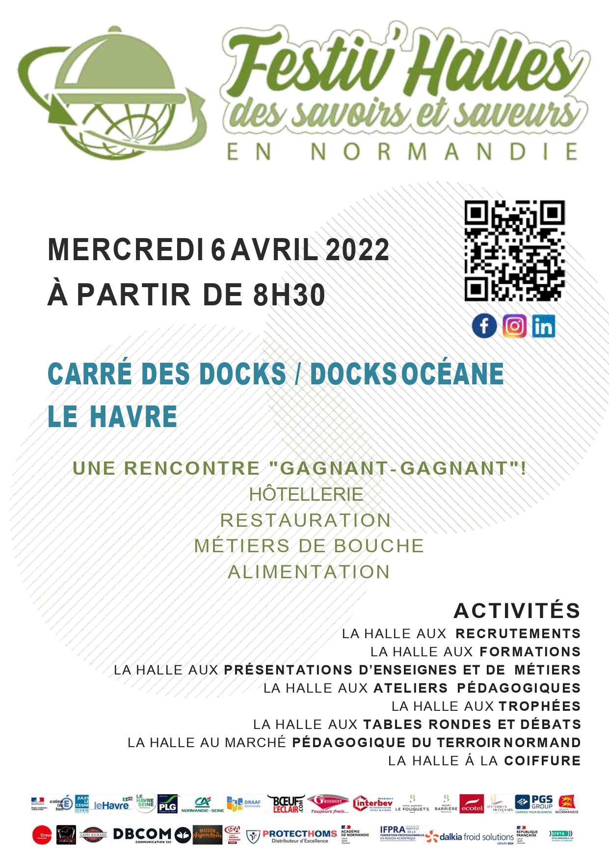 Mercredi 6 avril 2022 Lycée Jules LE CESNE LE HAVRE  Festiv’Halles des savoirs et saveurs en Normandie